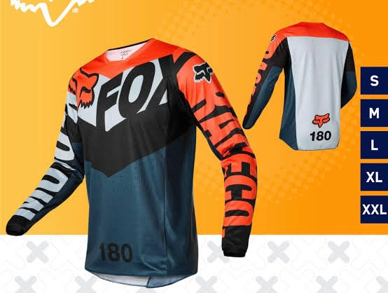 Fox Racing 180 Motocross Jersey & Pants Set – Orange/Black/Blue