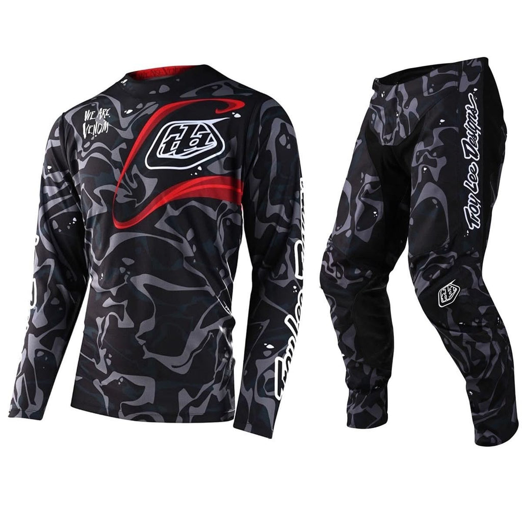 Pro Motocross Jersey & Pants Set – Black Camo Racing Gear