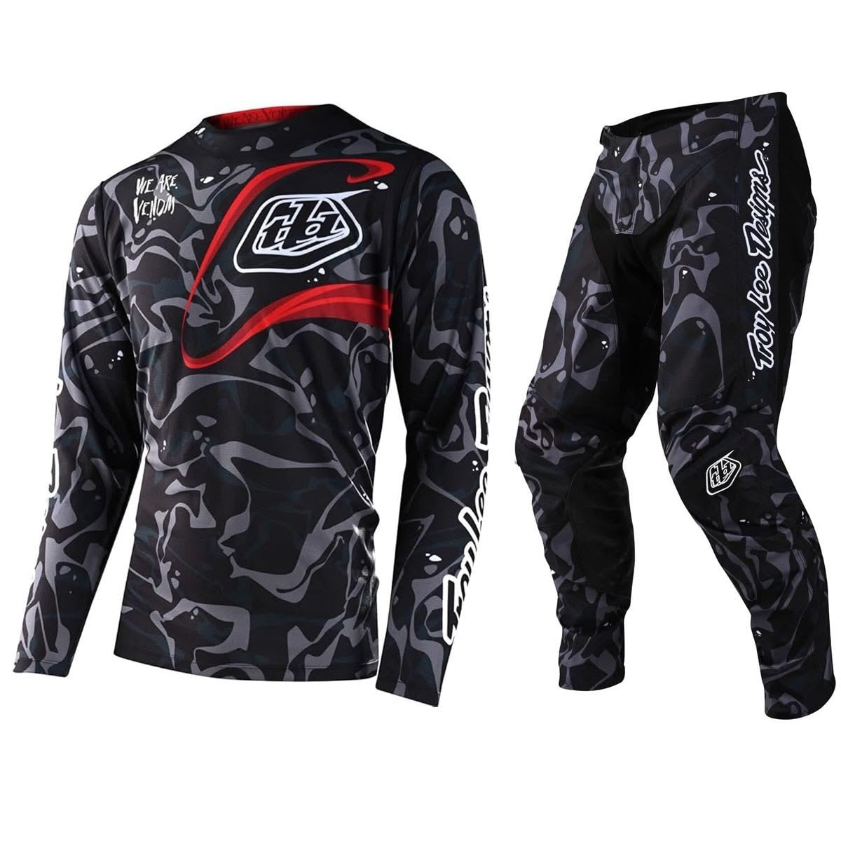 Pro Motocross Jersey & Pants Set – Black Camo Racing Gear